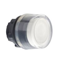 Główka przycisku okapturzonego wystającego z samopowrotem biała plastikowa Harmony XB5 | ZB5AP1 Schneider Electric