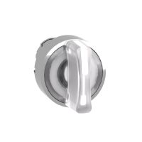 Główka przełącznika 3 pozycyjnego z samopowrotem LED biała metalowa Harmony XB4 | ZB4BK1713 Schneider Electric