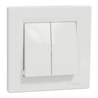 Przycisk podwójny z ramką, biały Asfora | EPH1100121 Schneider Electric