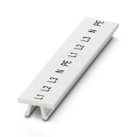 Oznacznik do zacisków ZB 5,LGS:L1-N,PE, pasek opis wzdłuż L1, L2, L3, N, PE, L1, L2, L3, N, PE biały | 1050415 Phoenix Contact