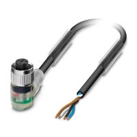 Kabel czujnika/urządzenia wykonawczego SAC-4P- 3,0-PUR/M12FR-3L, 4-pin, czarno-szary (3m) | 1668292 Phoenix Contact