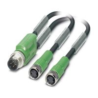 Kabel czujnika/urządzenia wykonawczego SAC-3P-M12Y/2X0,6-PUR/M 8FS | 1671344 Phoenix Contact