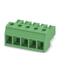 Łączniki wtykowe płytek drukowanych PC 4/ 5-ST-7,62, 5-biegunowy, 630V, zielony | 1804933 Phoenix Contact