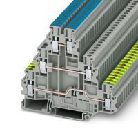 Złączka przelotowa PE/L/N trójpoziomowe UT 2,5-PE/L/N, szara | 3214291 Phoenix Contact