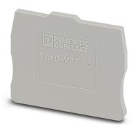 Pokrywa zamykająca D-MPT 2,5, (DxSxW) 36x2,2x27,1mm, szara | 3248140 Phoenix Contact