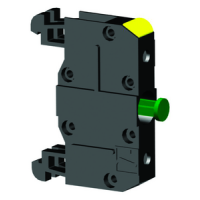 Łącznik przycisku 1-torowy, styki NO, szynowy | ST22\10-1-SZ Spamel