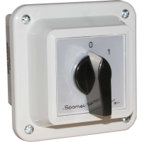 Łącznik krzywkowy 15A, rozłącznik 0-1, 3-biegunowy, w obudowie OB1 | ŁK15-2.8211\OB1 Spamel