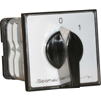 Łącznik Krzywkowy 40A, Rozłącznik 1-0-2 (3 - biegunowy), mocowanie do pulpitu czoło zamykane żółto/c | ŁK40-3.8380\P08 Spamel