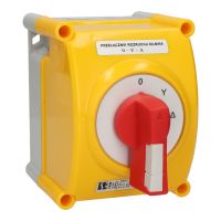 Łącznik krzywkowy 63A, przełącznik L-O-P, w obudowie OB3, czoło zamykane | ŁK63-3.8368\OB3ZC Spamel