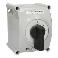 Łącznik krzywkowy 63A, przełącznik 1-0-2, w obudowie OB3 | ŁK63-3.8380\OB3 Spamel