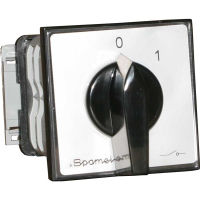 Łącznik krzywkowy 63A, rozłącznik 1-0-2, 2-biegunowy, mocowany na szynę, szaro-czarny | ŁK63-2.8338\S03 Spamel