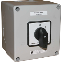 Łącznik krzywkowy 63A, rozłącznik 0-1, 3-biegunowy, w obudowie OB16 | SK63-2.8211\OB16 Spamel