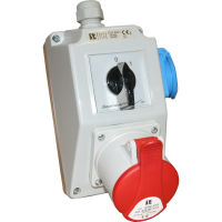 Zestaw instalacyjny O-I 32A, 3P+N+PE/2P+PE, dławnica M25 | ZI05\R441 Spamel