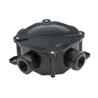 Puszka n/t hermetyczna PG16/5x4mm2, 75x75x33mm, IP67, czarna | A.0035C Pawbol