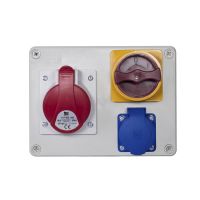 Rozdzielnica n/t R-BOX 200x150x132mm, 190 1x16A/5p, 1x250V, wył. 0/1 | B.1093W Pawbol