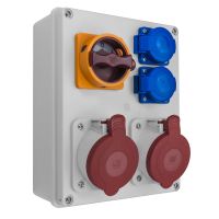 Rozdzielnica R-BOX 240/ 2x32A/5p, 2x230V rozłacznik 0/1 | B.1617W Pawbol