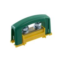 Zacisk ochronny oczkowy 2xM8, żółto-zielony z pokrywą | E.4123P Pawbol