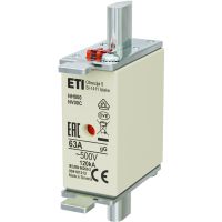 Wkładka bezpiecznikowa (topikowa) NH000 63A gG 500V zwłoczna | 004181212 Eti