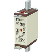 Wkładka bezpiecznikowa (topikowa) NH000/I 6A gG 500V zwłoczna / Zaczepy izolowane | 004191203 Eti