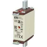Wkładka bezpiecznikowa (topikowa) NH000/I 16A gG 500V zwłoczna / Zaczepy izolowane | 004191205 Eti