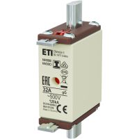 Wkładka bezpiecznikowa (topikowa) NH000/I 32A gG 500V zwłoczna / Zaczepy izolowane | 004191208 Eti
