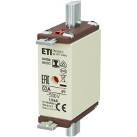 Wkładka bezpiecznikowa (topikowa) NH000/I 63A gG 500V zwłoczna / Zaczepy izolowane | 004191212 Eti