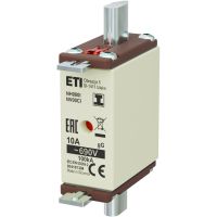 Wkładka bezpiecznikowa (topikowa) NH000/I 10A gG 690V zwłoczna / Zaczepy izolowane | 004191304 Eti
