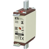 Wkładka bezpiecznikowa (topikowa) NH000/I 16A gG 690V zwłoczna / Zaczepy izolowane | 004191305 Eti