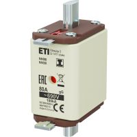 Wkładka bezpiecznikowa (topikowa) NH00/I 80A gG 690V zwłoczna / Zaczepy izolowane | 004192313 Eti