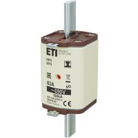 Wkładka bezpiecznikowa (topikowa) NH1/I 63A gG 690V zwłoczna / Zaczepy izolowane | 004194320 Eti