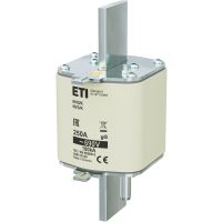 Wkładka bezpiecznikowa (topikowa) NH3/K 250A gG 690V zwłoczna / Z wybijakiem | 004115120 Eti