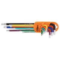 Klucze Torx T10-50, kolorowe, komplet 9 sztuk | 09-518 NEO TOOLS