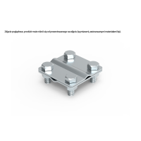 Złącze krzyżowe 4-otworowe 8/20 do połączeń drutu odgromowego, 1.1 CU/OC | 90100106 Elko-Bis