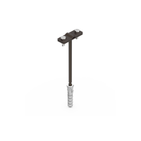 Uchwyt z kołkiem Fi-12 L-160, 12.3 LA 9005 | 91200315 Elko-Bis