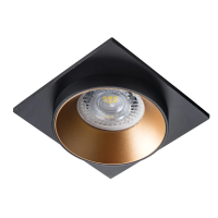 Oczko sufitowe SIMEN DSL B/G/B kwadratowy stop aluminium kolor/złoty/czarny 1XGx5,3/GU10 | 29134 Kanlux