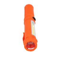 Latarka PEN COB LED 3W + LED 1W 120lm/60lm clips z magnesem ABS POMARAŃCZOWA | 010205 Faroform