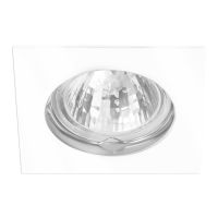 Oprawka halogenowa oczko aluminiowe kwadratowe stałe białe LIZZY DS10 PO16P-Q-W bez gniazda | FF002243.0 Faroform