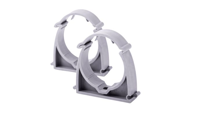 Uchwyt zamykany bezhalogenowy UZHF 22 samogasnący, PP mod., szary | 10862 TT Plast