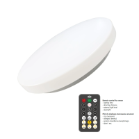 Oprawa plafon LED z czujnikiem HEDA Lampa sufitowa 18W 1260lm 4000K IP54 czujnik mikrofalowy + pilot | HCL1802IPS BestService