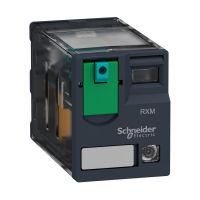 Przekaźnik wtykowy miniaturowy Zelio RXM 4 styki przełączaneniski poziom 24 V DC dioda LED | RXM4GB2BD Schneider Electric
