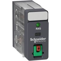 Przekaźnik interfejsowy z przyciskiem test oraz LED 220VAC, 5A, 2 styki C/O Zelio Relay | RXG22M7 Schneider Electric