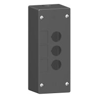 Kaseta sterownicza pusta 3 wycięcia, 3 otwory Fi-22mm pionowe, czarna | XALG03 Schneider Electric