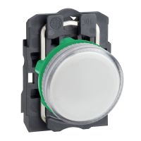Lampka sygnalizacyjna biała bez żarówki 250V Harmony XB5 | XB5AV61 Schneider Electric