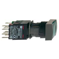 Przycisk płaski zielony push-push LED 12...24V prostokątny Harmony XB6 | XB6DF3B1B Schneider Electric