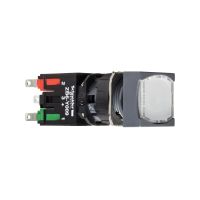 Przycisk płaski biały push-push LED 12-24V kwadratowy Harmony XB6 | XB6CF1B5B Schneider Electric