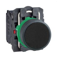 Przycisk z samopowrotem Fi-22mm kryty czarny 1NO+1NC bez oznaczenia | XB5AA25 Schneider Electric