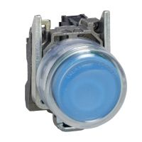Przycisk okapturzony niebieski metalowy Harmony XB4 | XB4BP61 Schneider Electric
