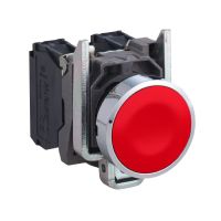 Przycisk kompletny XB4 Fi-22mm, 1NO + 1NC, samopowrotny, czerwony Harmony XB4 | XB4BA45 Schneider Electric