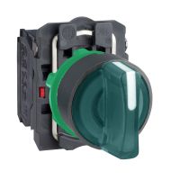 Przełącznik 3-pozycyjny zielony LED 24V Harmony XB5 | XB5AK133B5 Schneider Electric