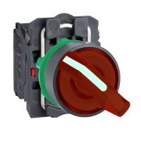 Przełącznik 2-pozycyjny czerwony LED 230-240V Harmony XB5 | XB5AK124M5 Schneider Electric